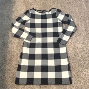 Ann Taylor checkered sweater dress